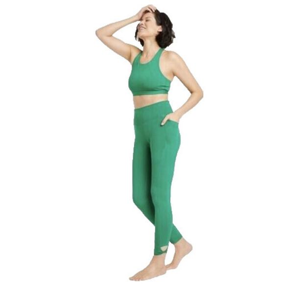 Women's Simplicity Twist High-Rise Leggings All in Motion Vibrant Green XS - Picture 4 of 5
